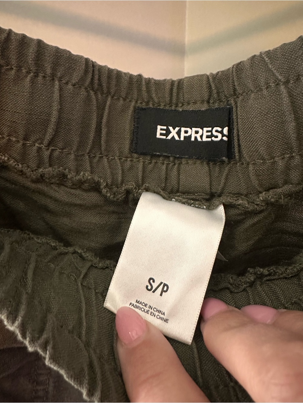 Express Linen Blend Drawstring Shorts - Picture 4 of 4